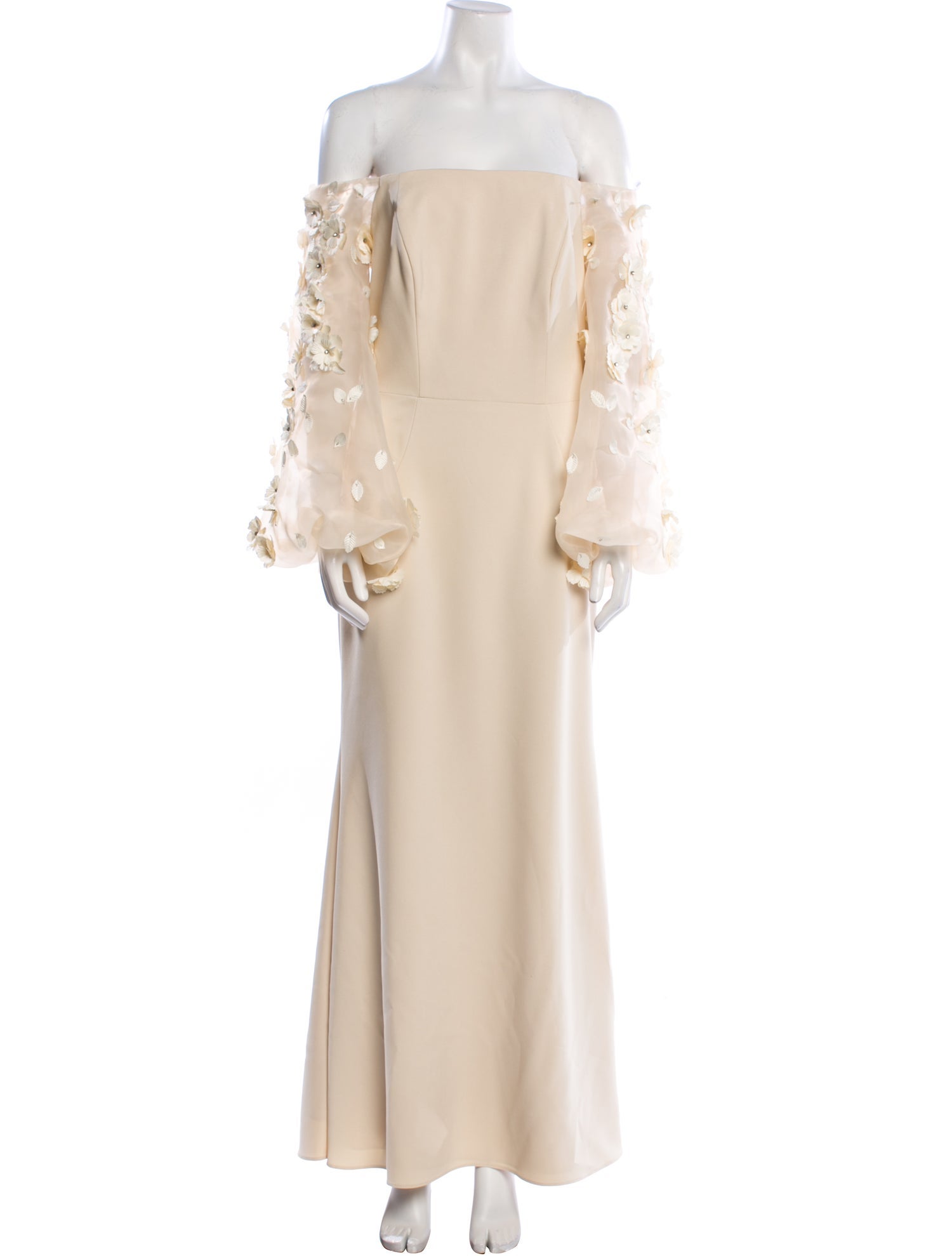 Terani Couture Off-The-Shoulder Long Dress