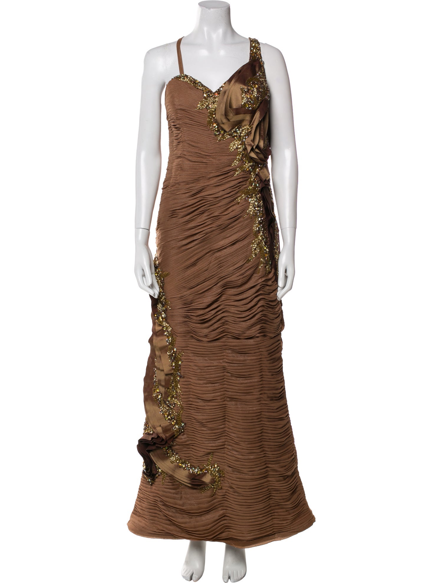 Terani Couture V-Neck Long Dress