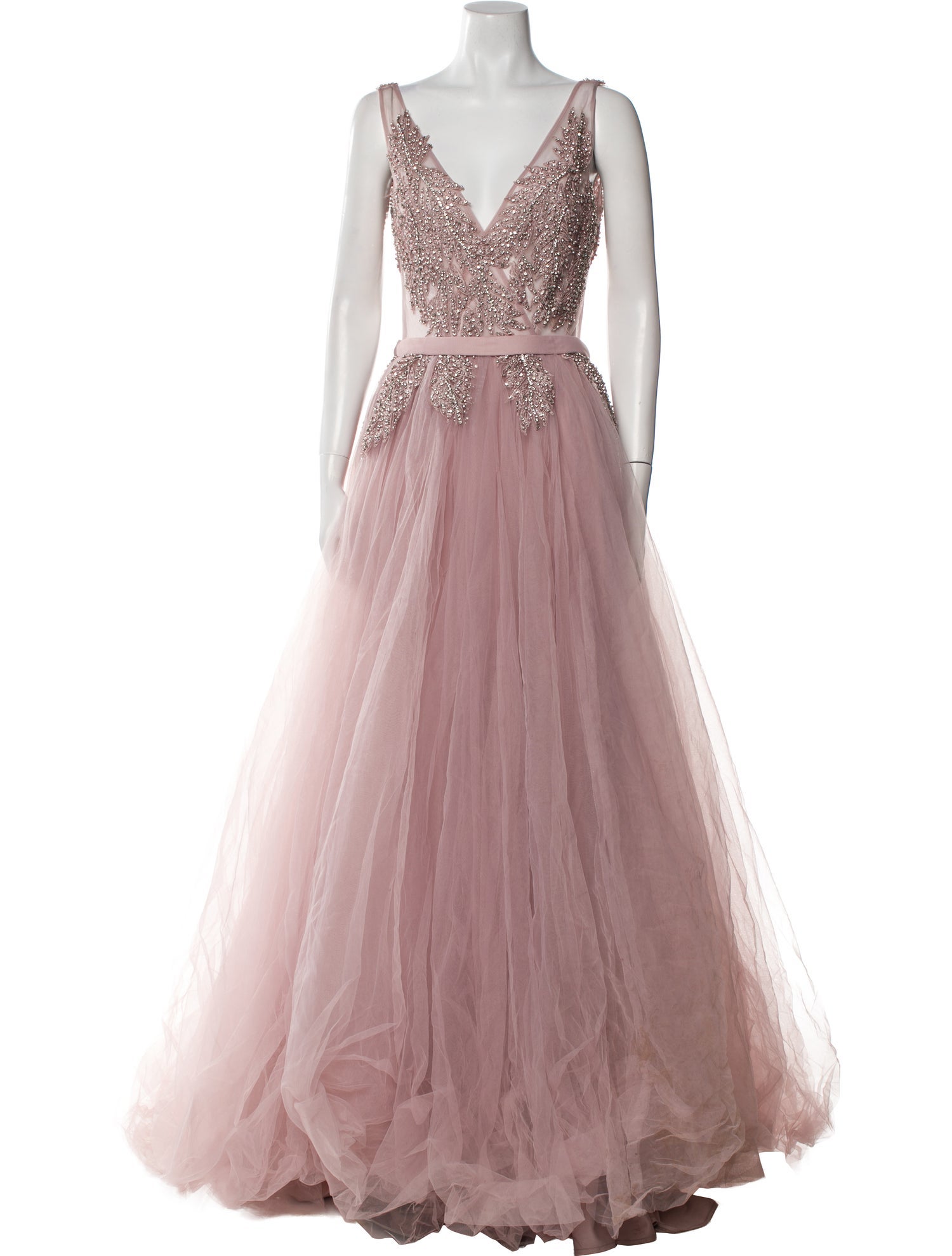 Terani Couture V-Neck Long Dress