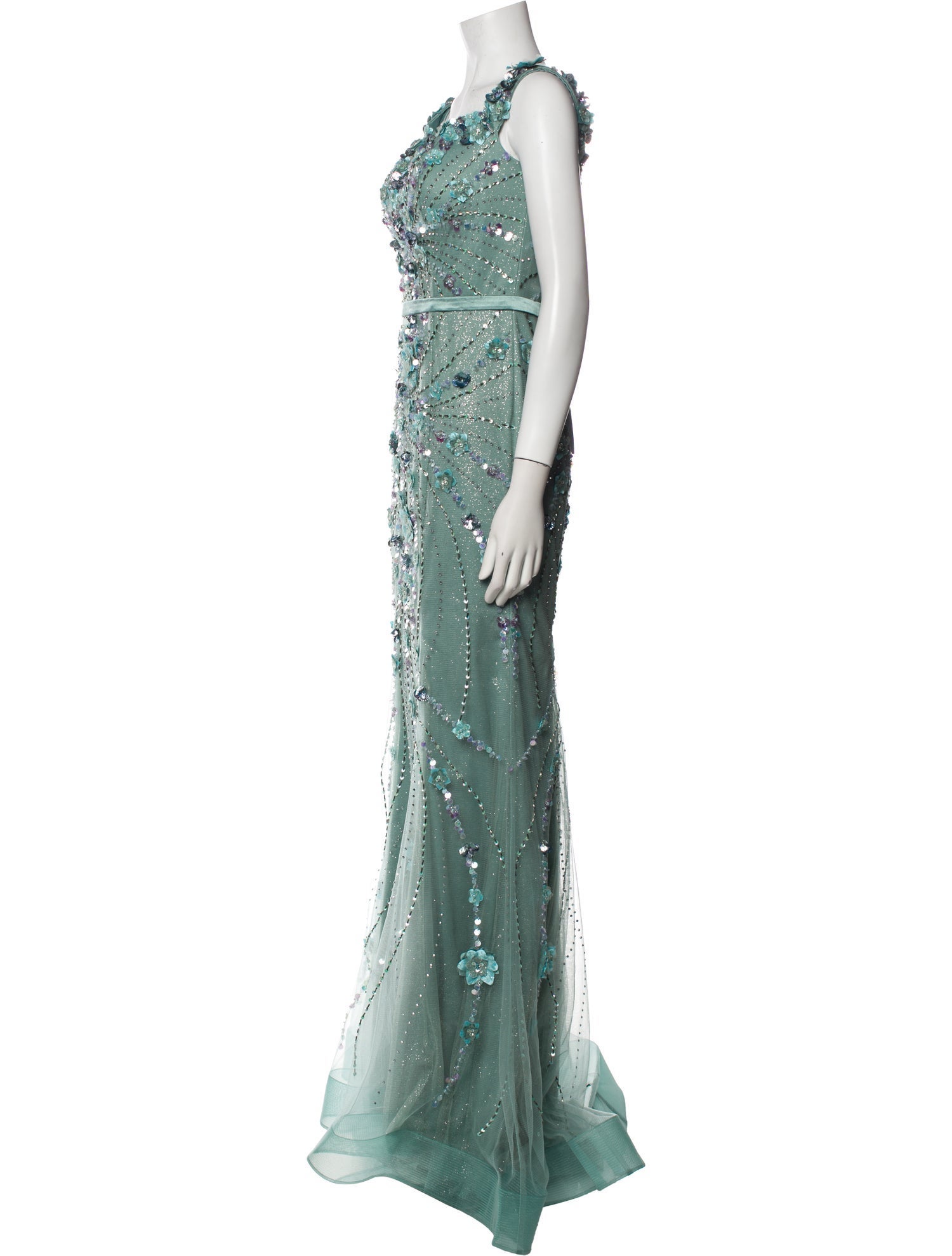 Terani Couture V-Neck Long Dress
