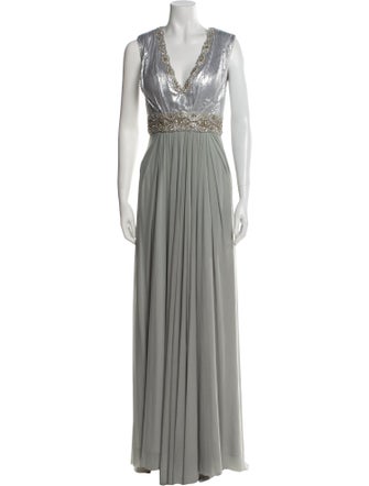 Terani Couture V-Neck Long Dress