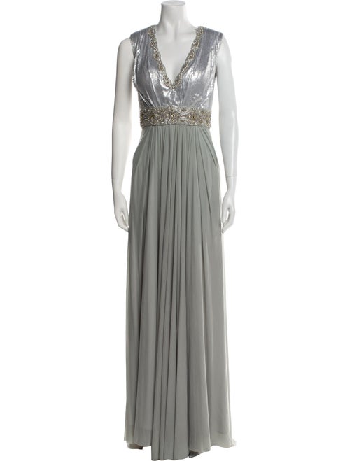 Terani Couture V-Neck Long Dress