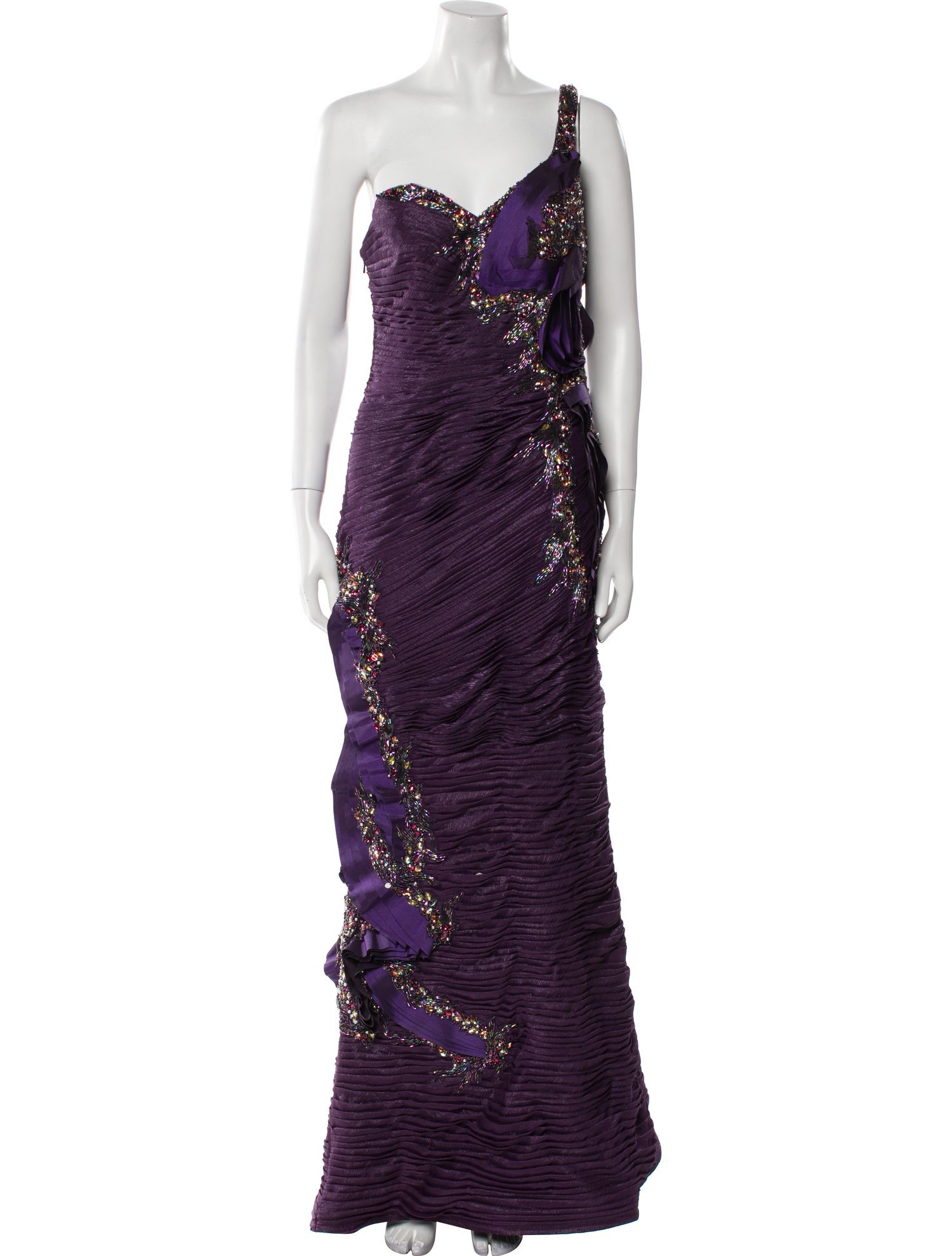 Terani Couture One-Shoulder Long Dress