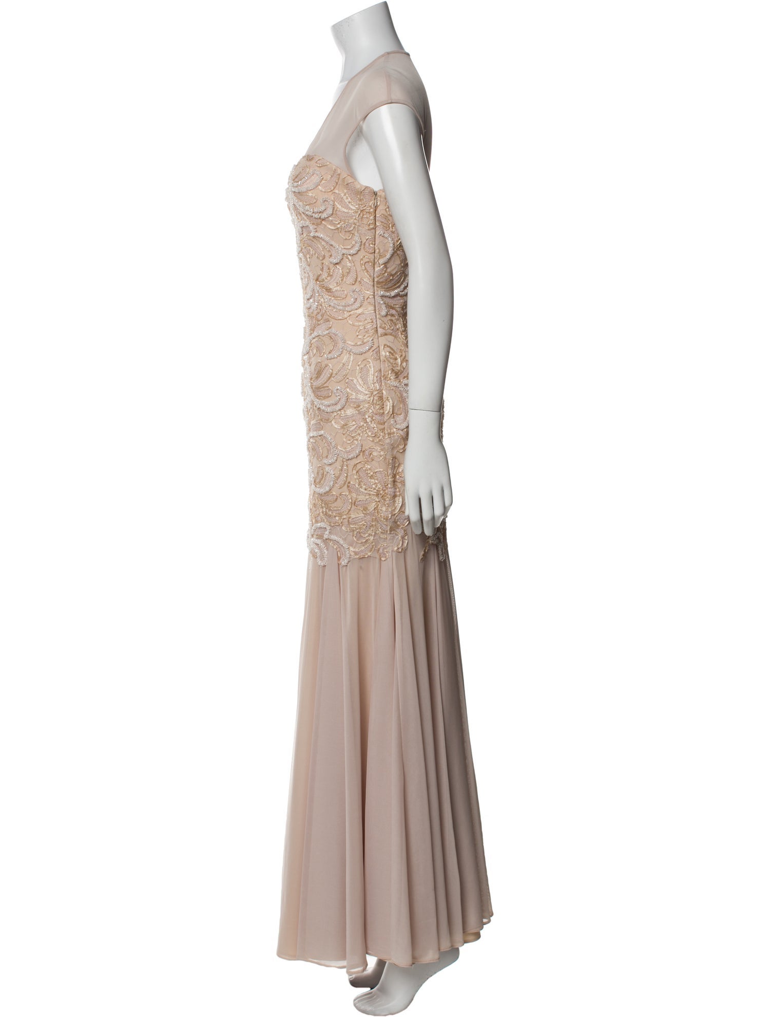 Terani Couture V-Neck Long Dress