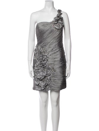 Terani Couture One-Shoulder Mini Dress