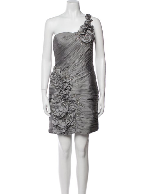 Terani Couture One-Shoulder Mini Dress