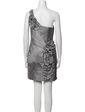 Terani Couture One-Shoulder Mini Dress