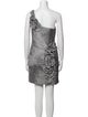 Terani Couture One-Shoulder Mini Dress