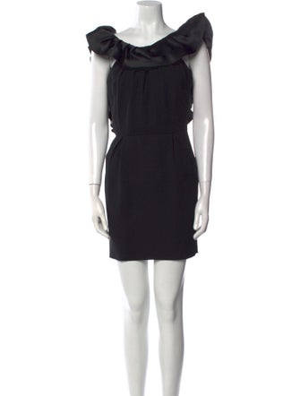 Terani Couture Cowl Neck Mini Dress