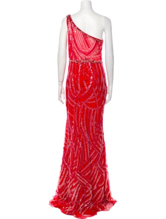 Terani Couture One-Shoulder Long Dress