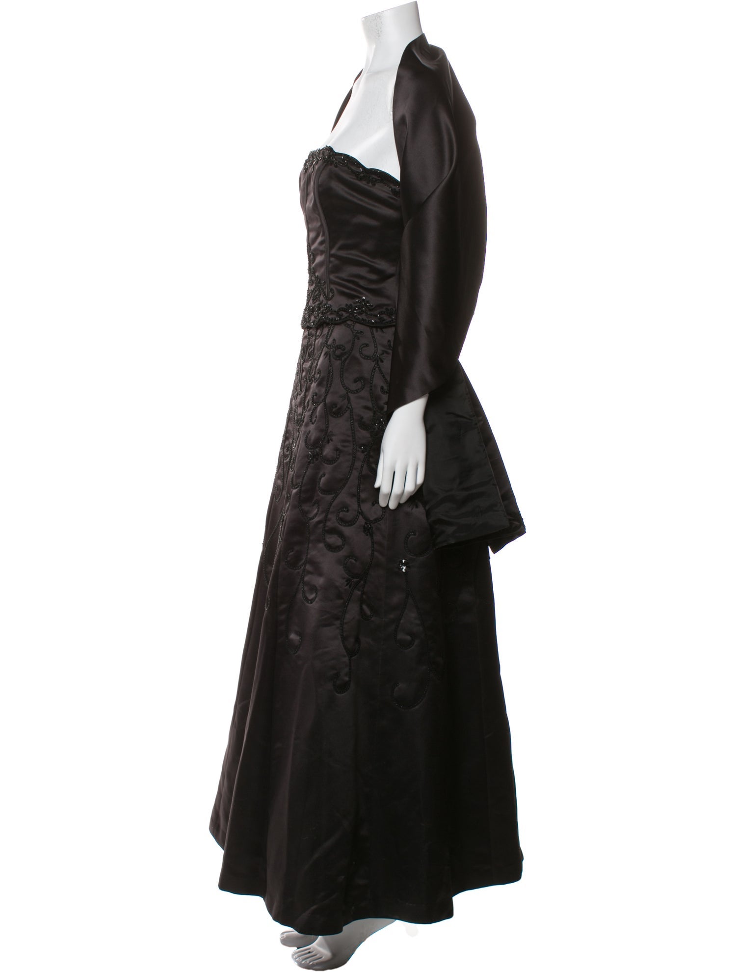 Terani Couture Square Neckline Long Dress