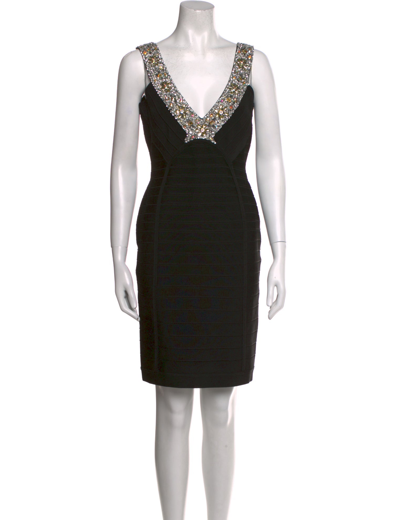 Terani Couture V-Neck Mini Dress