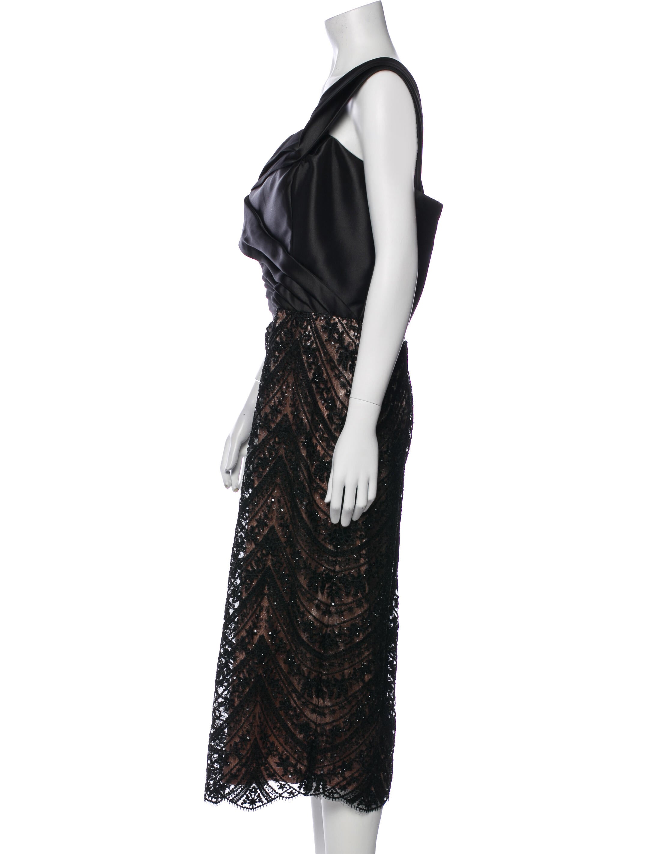 Terani Couture One-Shoulder Knee-Length Dress w/ Tags