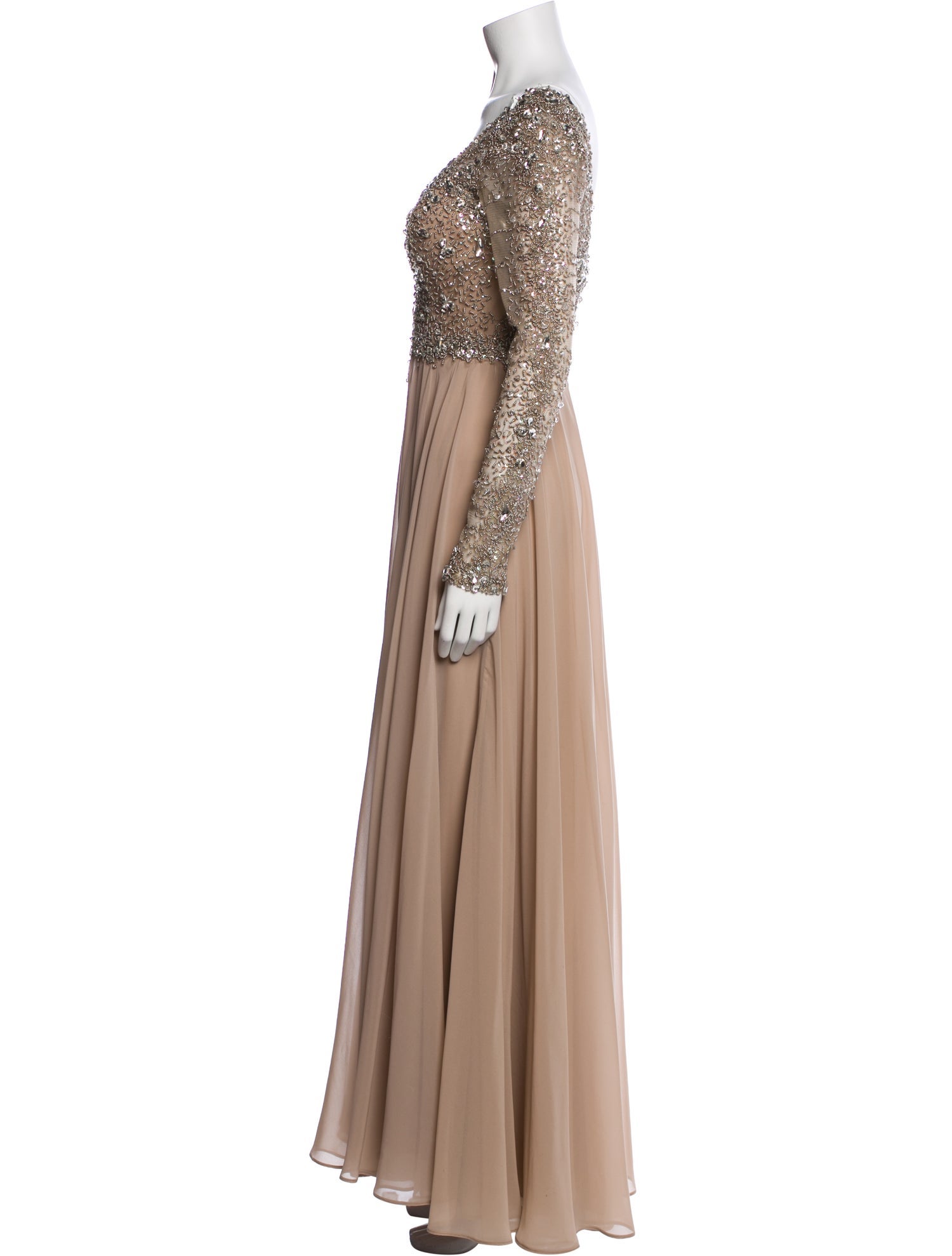Terani Couture V-Neck Long Dress
