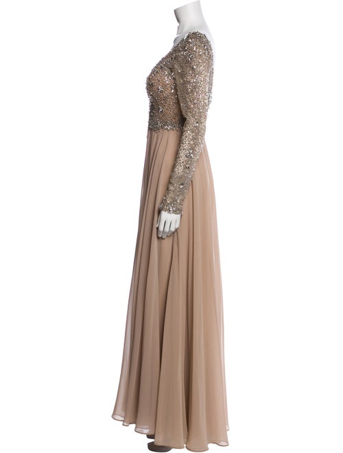 Terani Couture V-Neck Long Dress