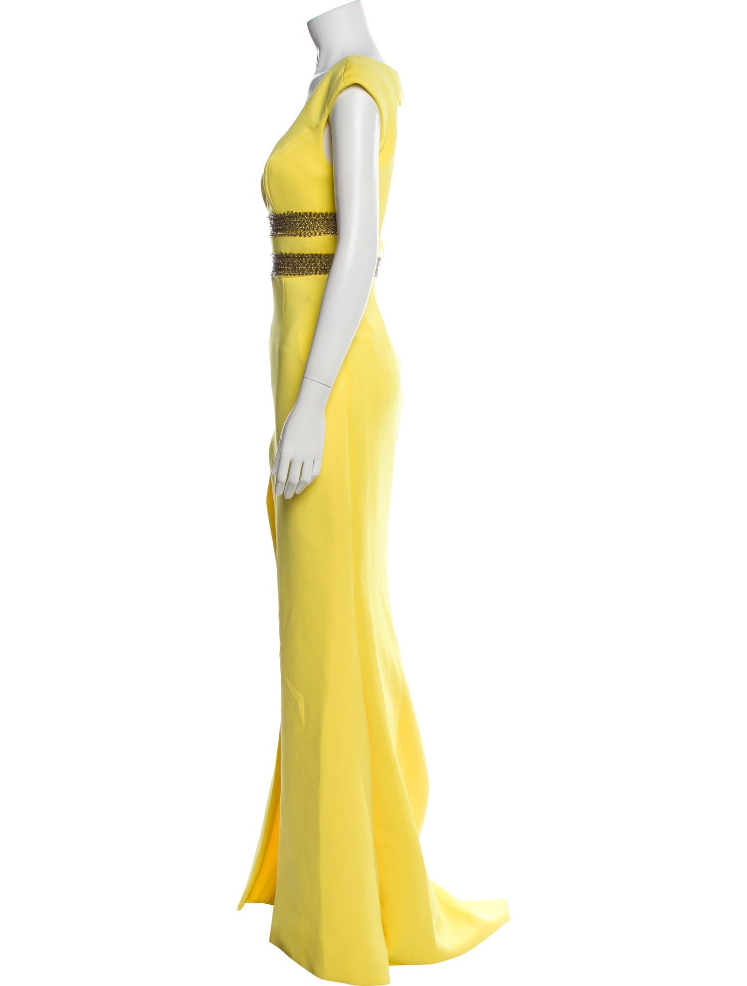 Terani Couture Square Neckline Long Dress w/ Tags