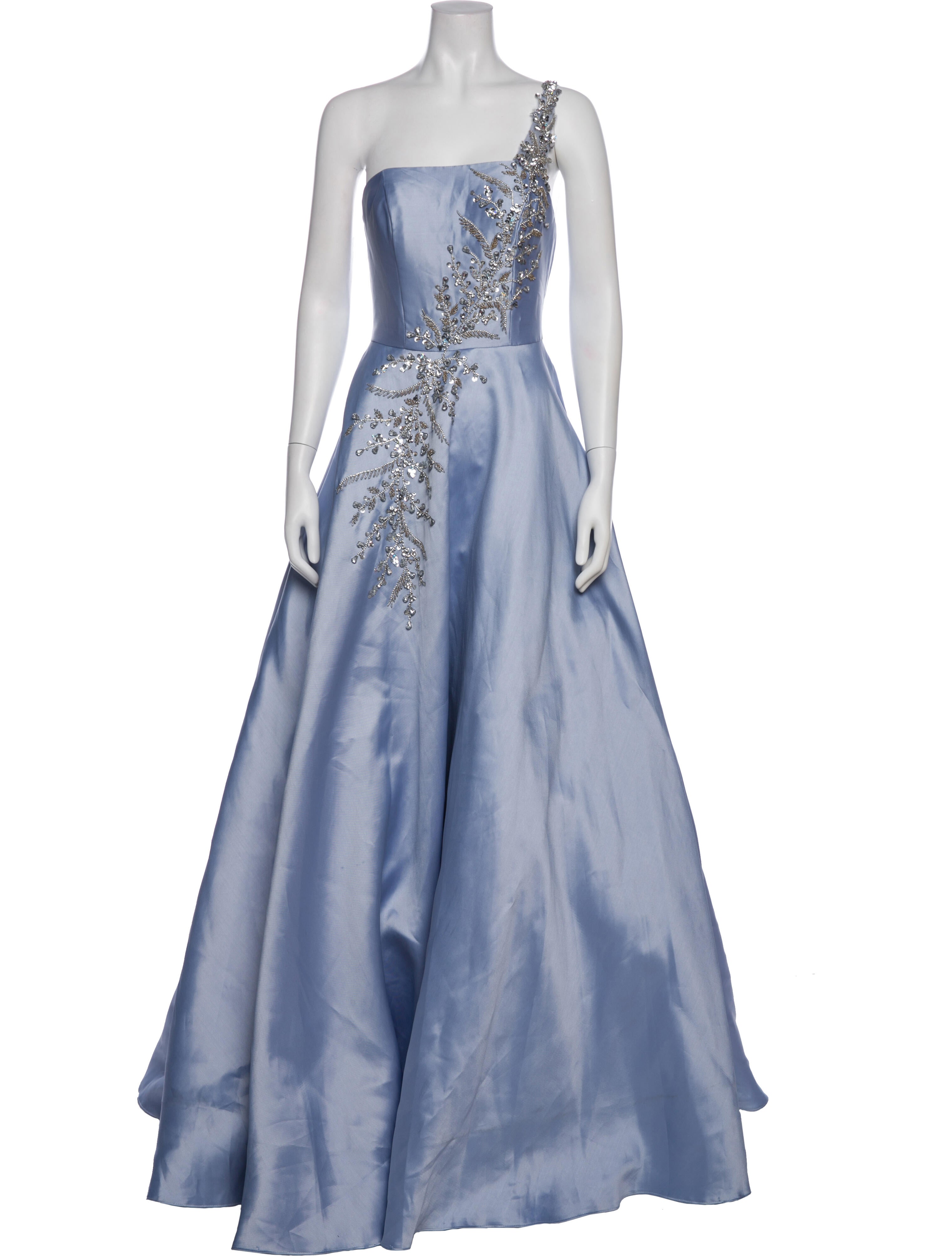Terani Couture Crew Neck Long Dress