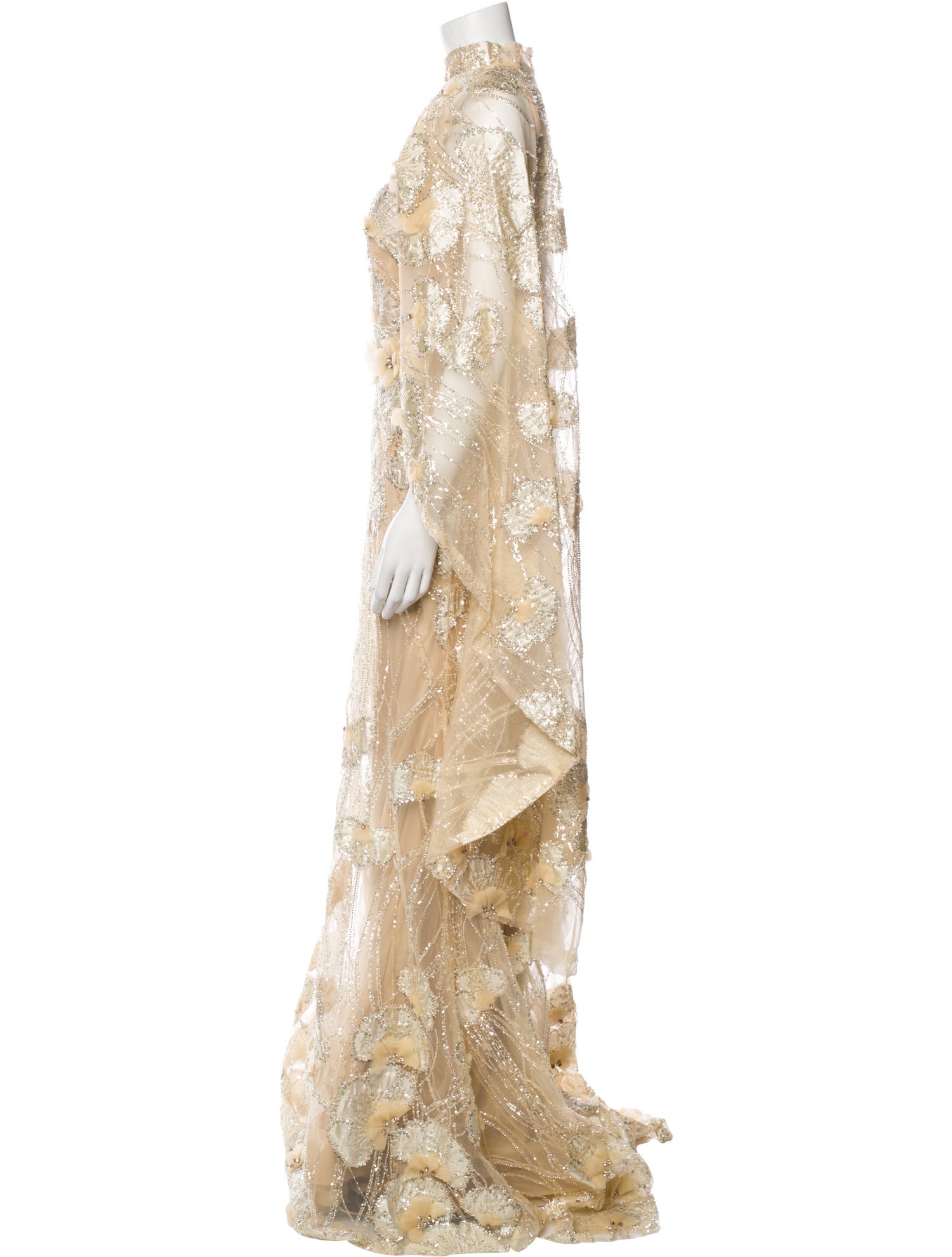 Terani Couture Lace Pattern Long Dress w/ Tags