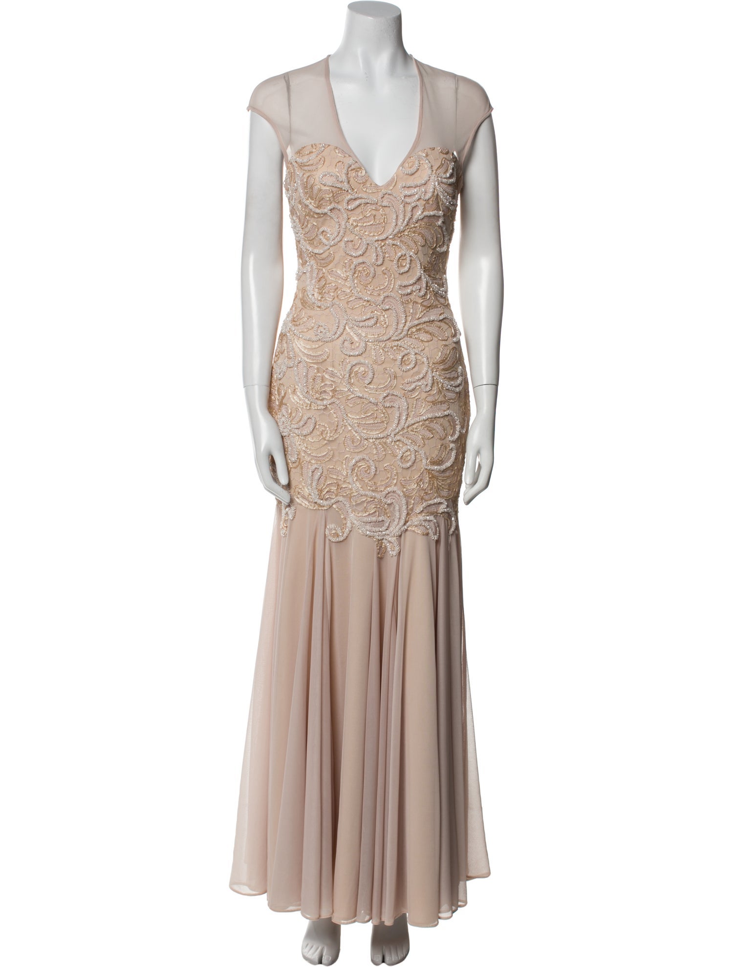 Terani Couture V-Neck Long Dress