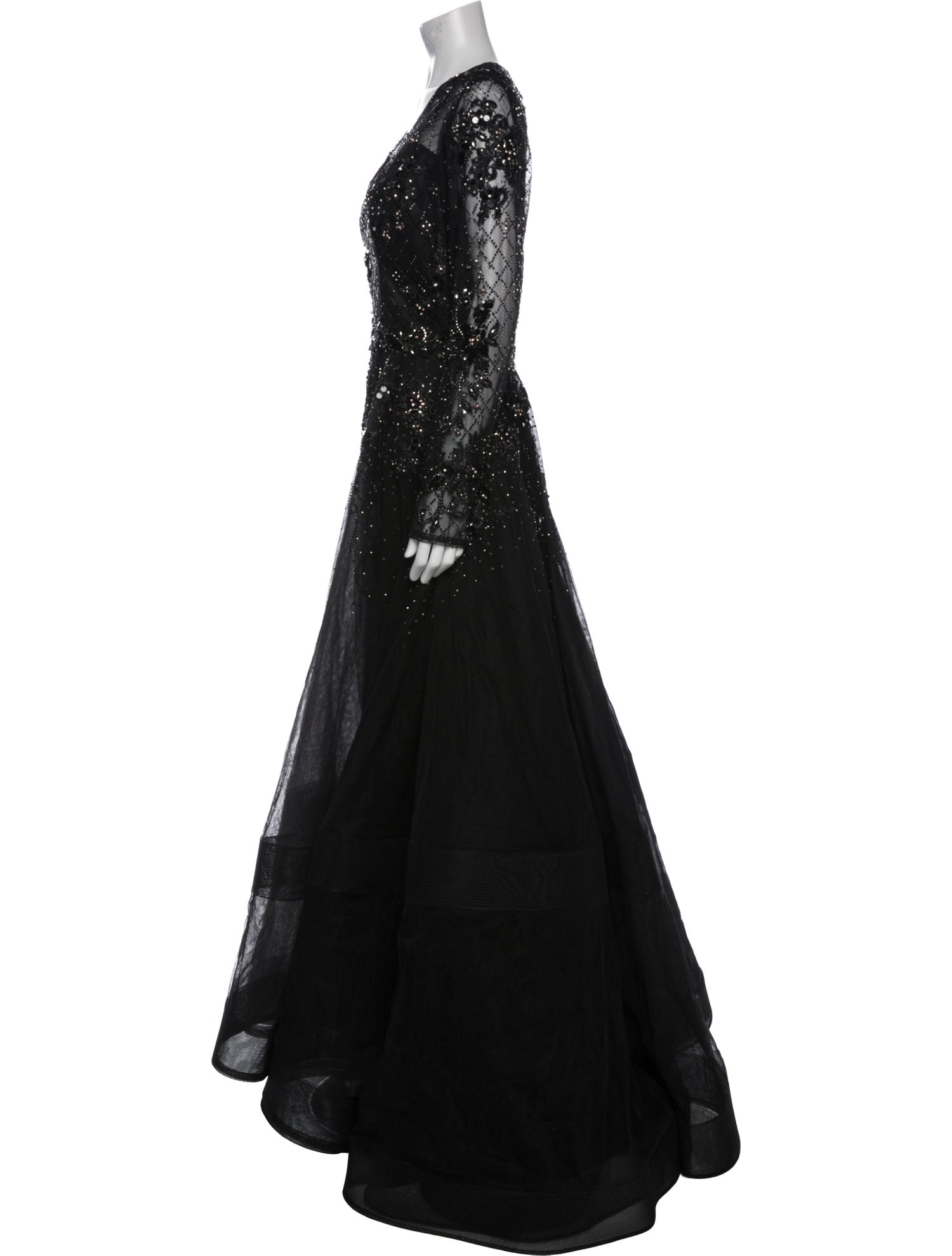 Terani Couture V-Neck Long Dress