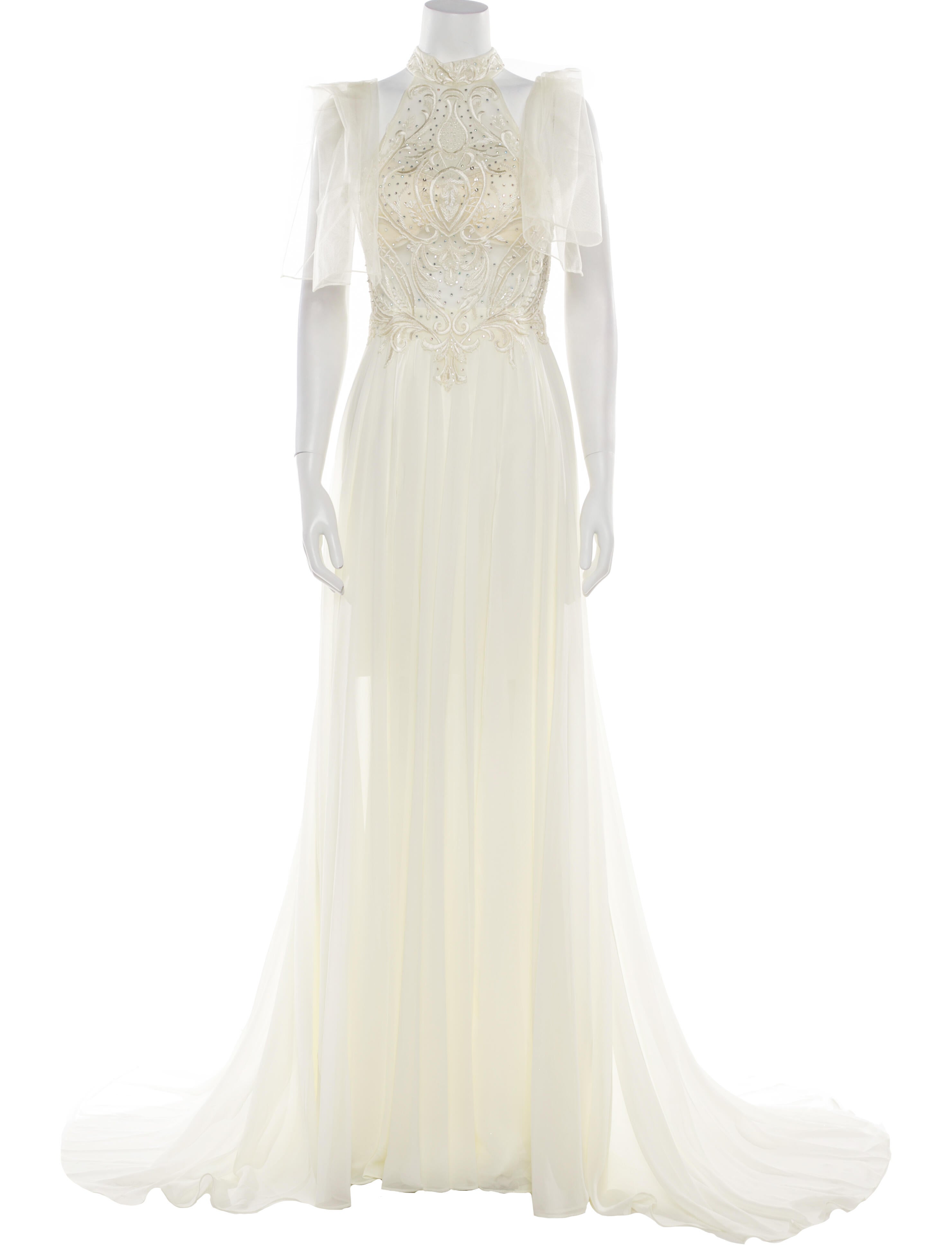 Terani Couture Mock Neck Long Dress