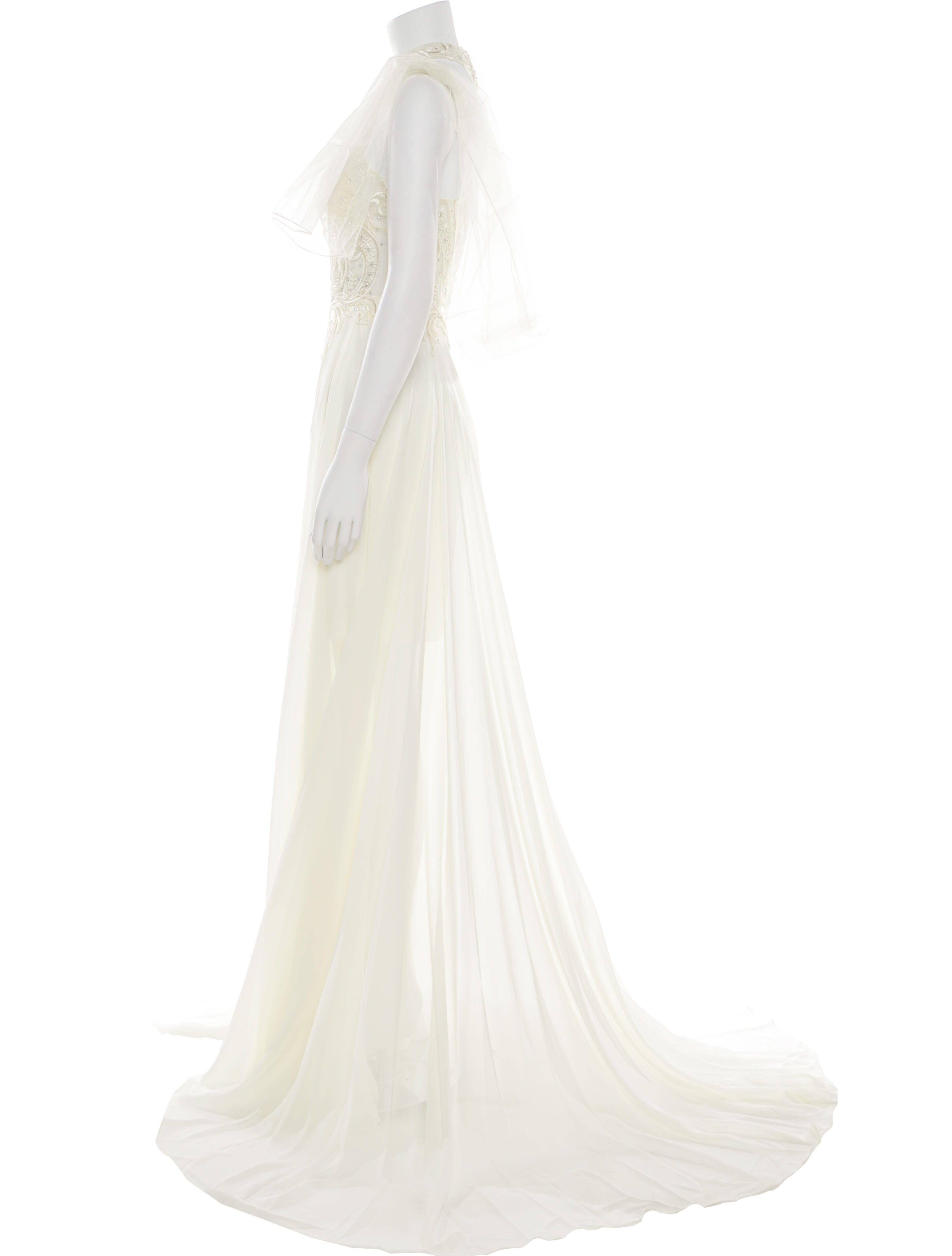 Terani Couture Mock Neck Long Dress