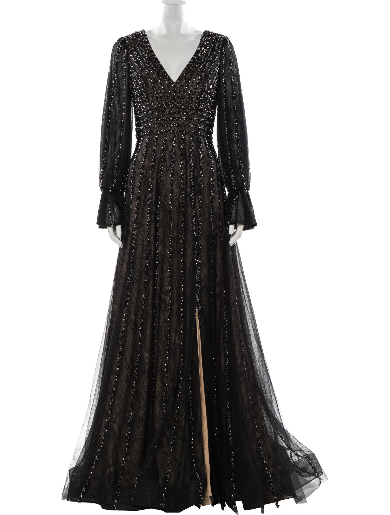 Terani Couture V-Neck Long Dress