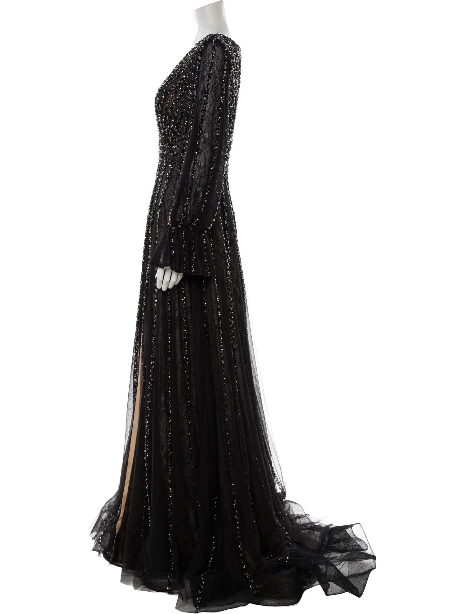 Terani Couture V-Neck Long Dress