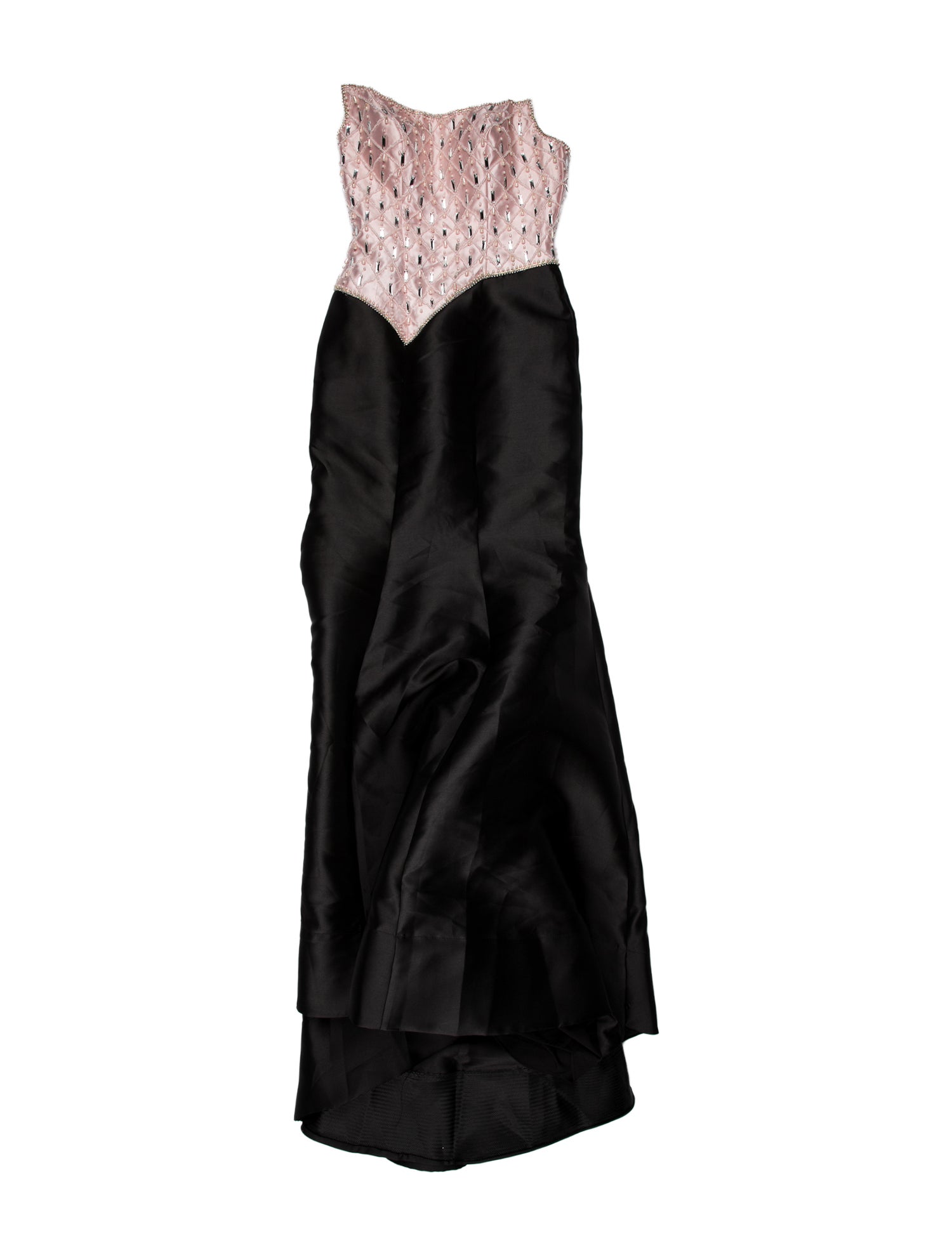 Terani Couture Colorblock Pattern Long Dress