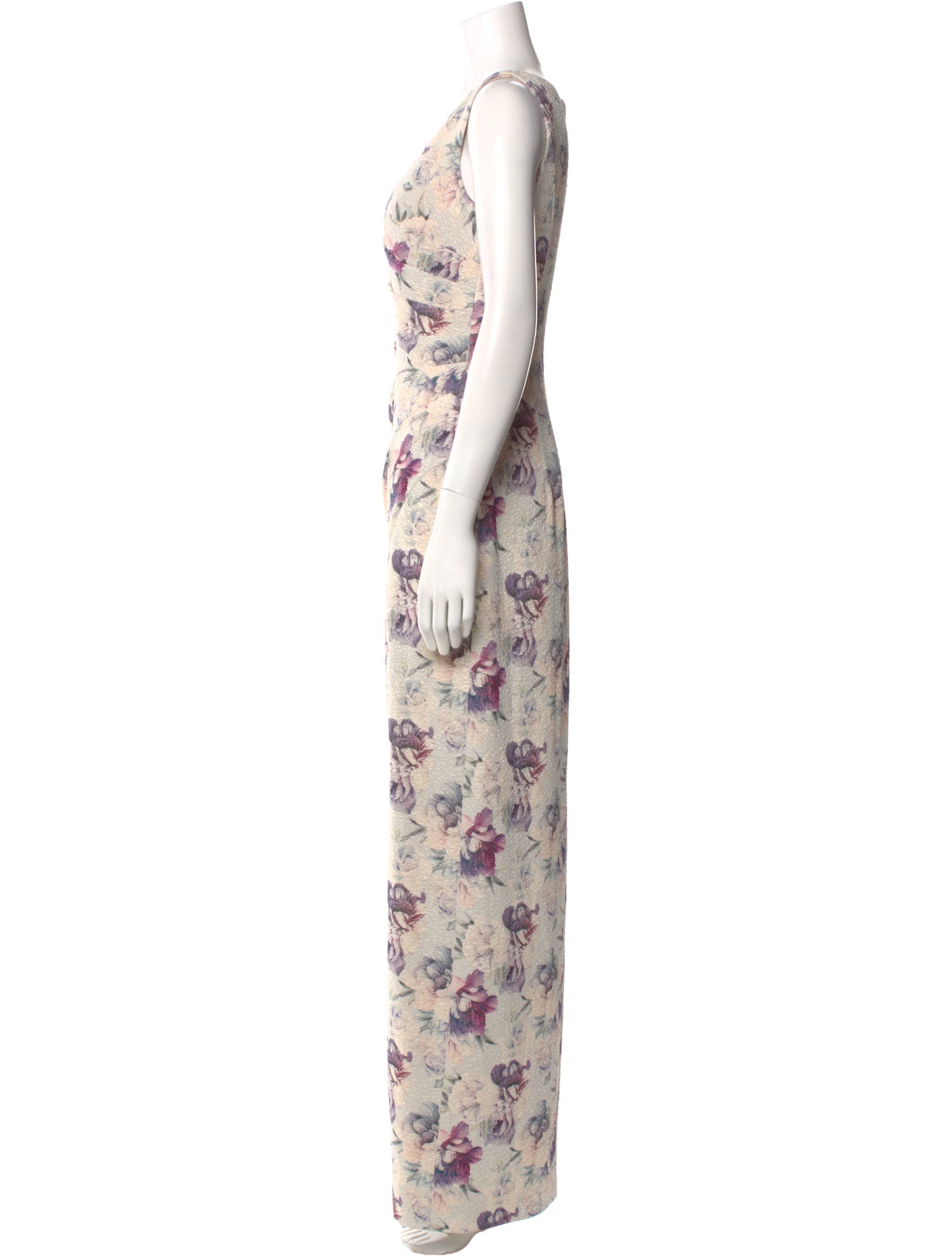Terani Couture Floral Print Long Dress