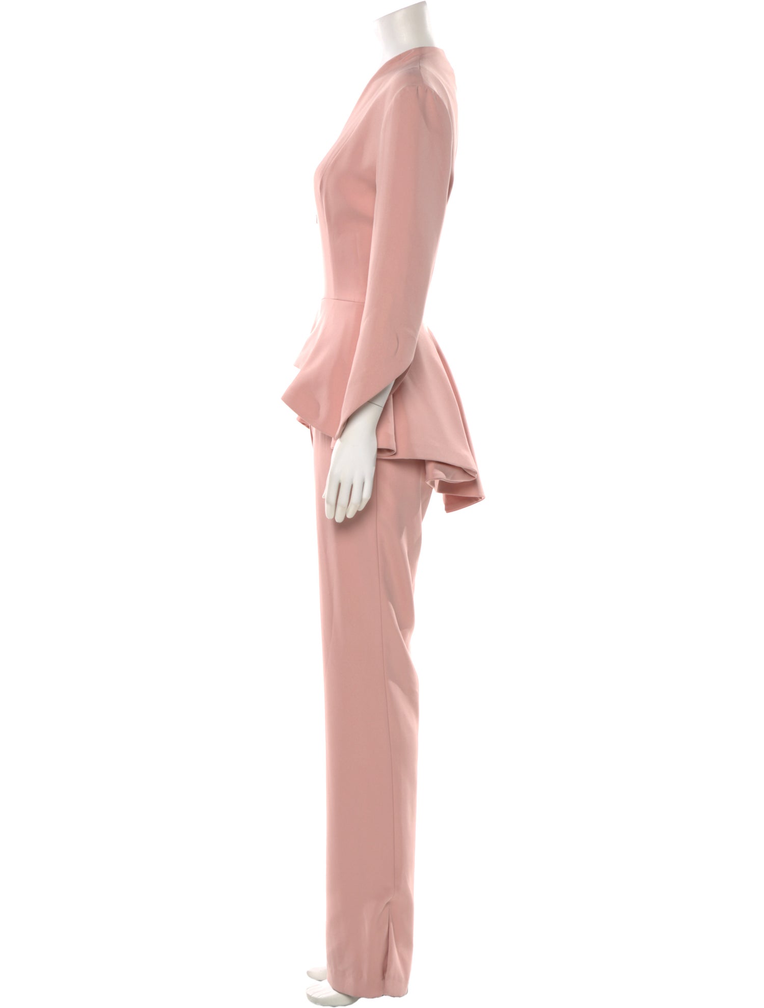 Terani Couture Plunge Neckline Jumpsuit