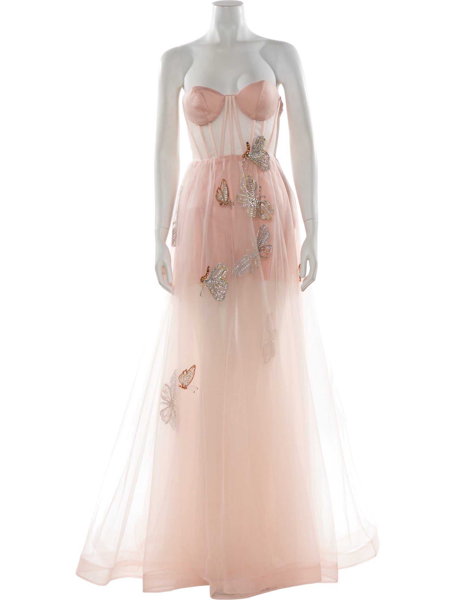 Terani Couture Lace Pattern Long Dress