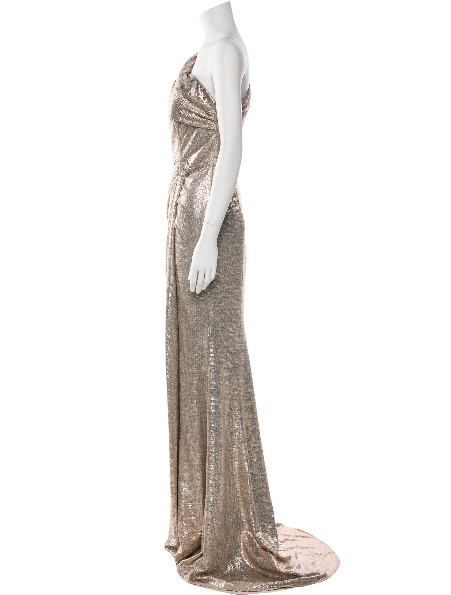 Terani Couture One-Shoulder Long Dress