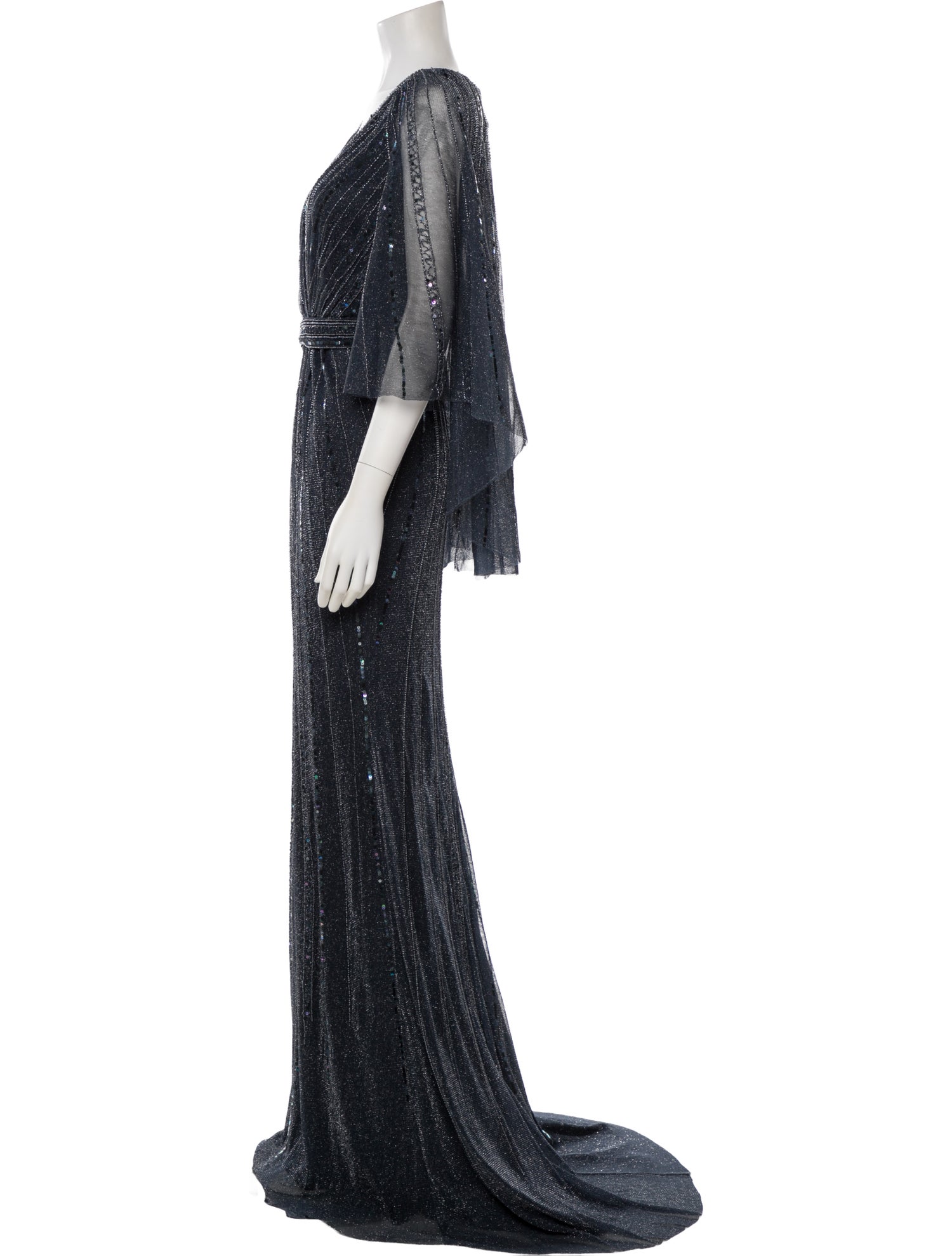 Terani Couture Patterned Long Dress