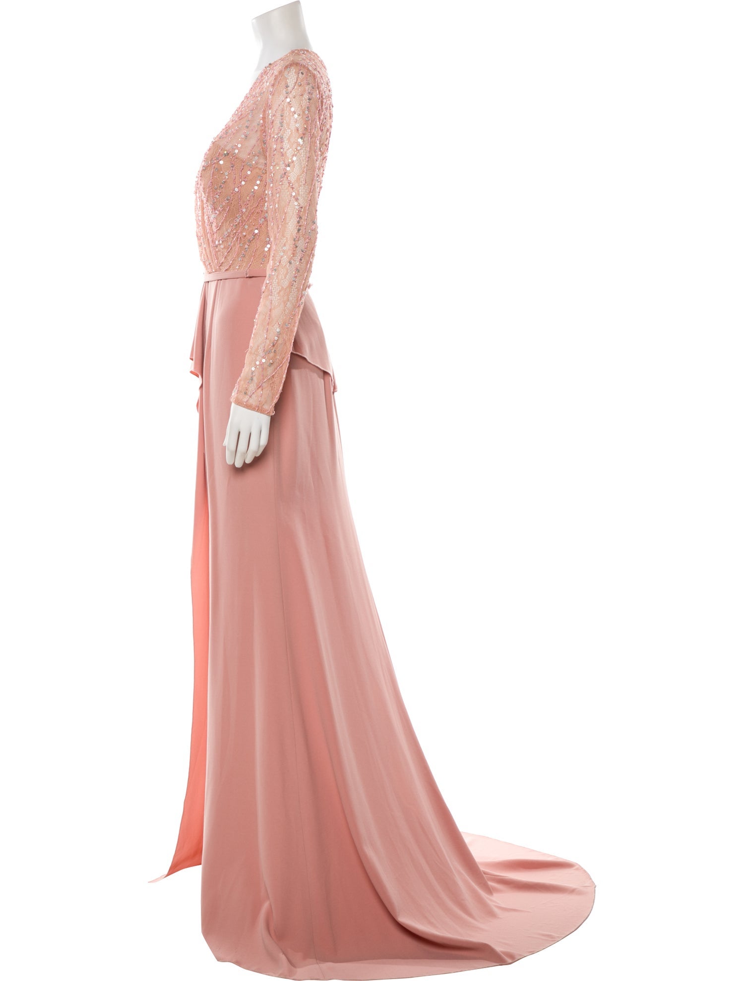 Terani Couture V-Neck Long Dress