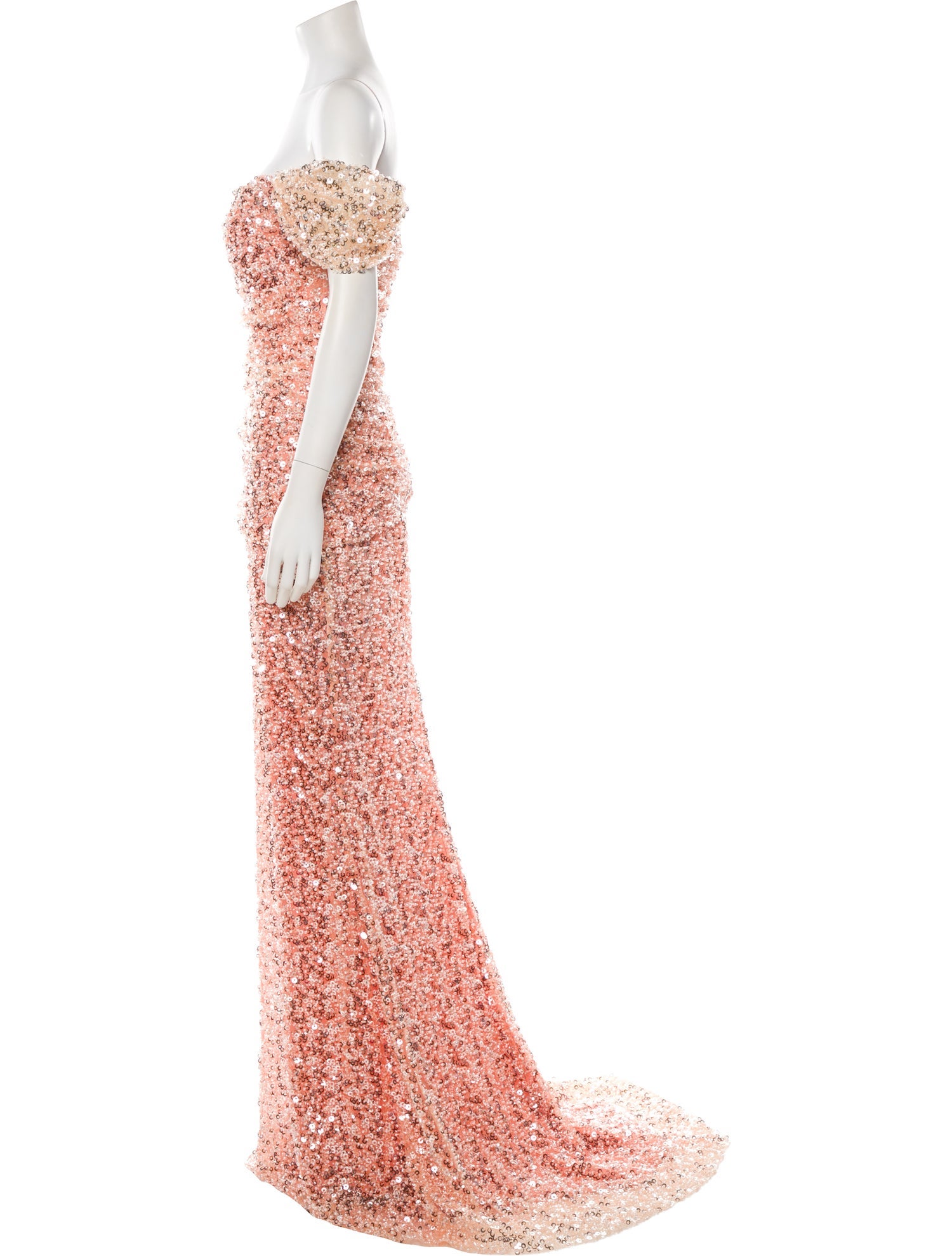 Terani Couture Off-The-Shoulder Long Dress w/ Tags