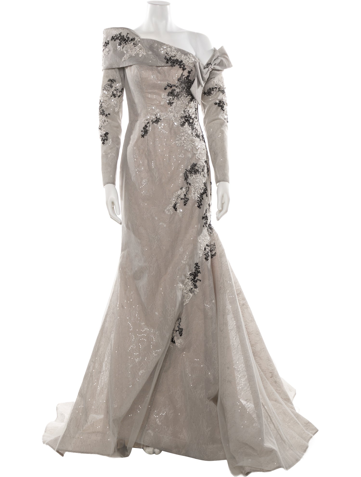 Terani Couture One-Shoulder Long Dress