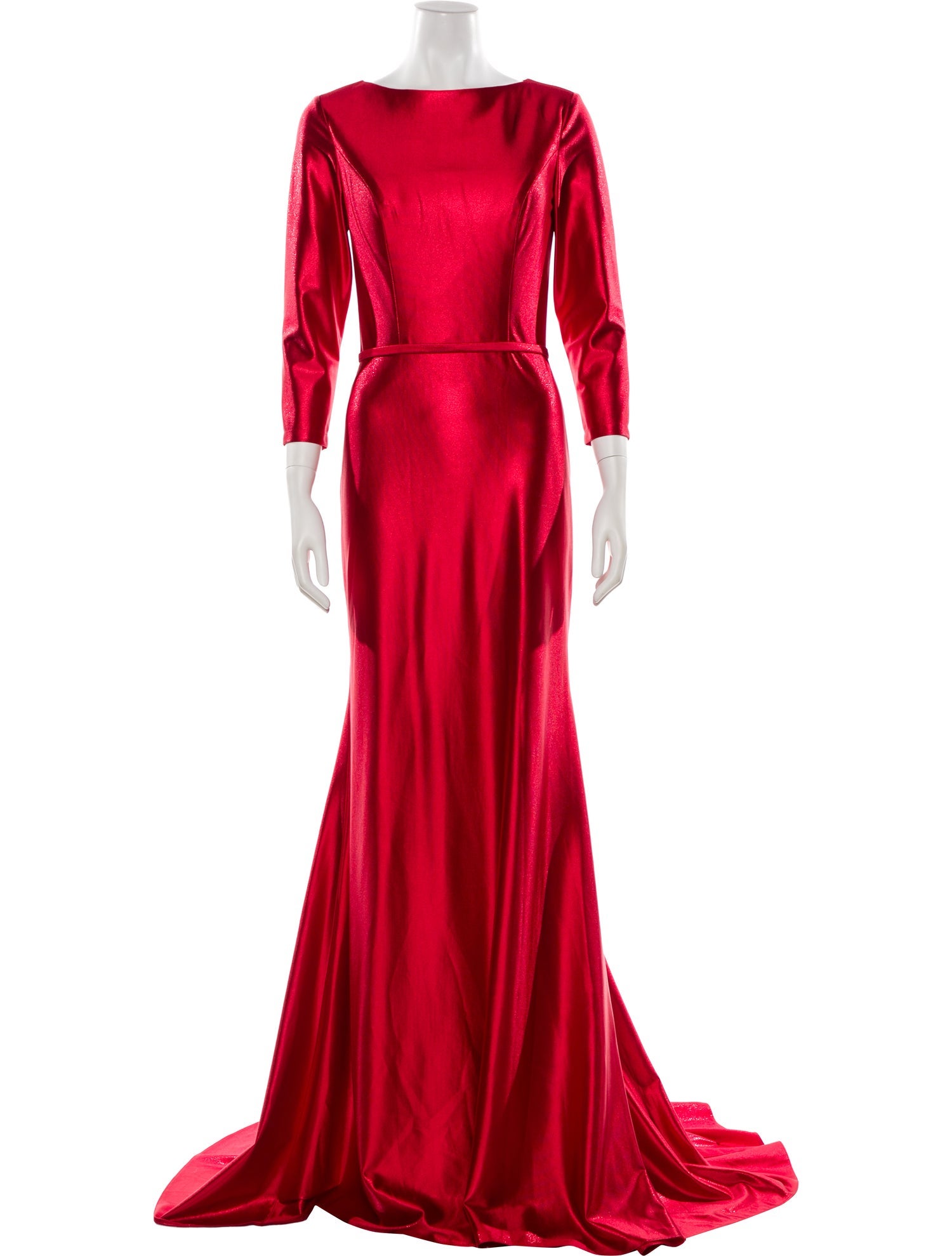 Terani Couture Bateau Neckline Long Dress