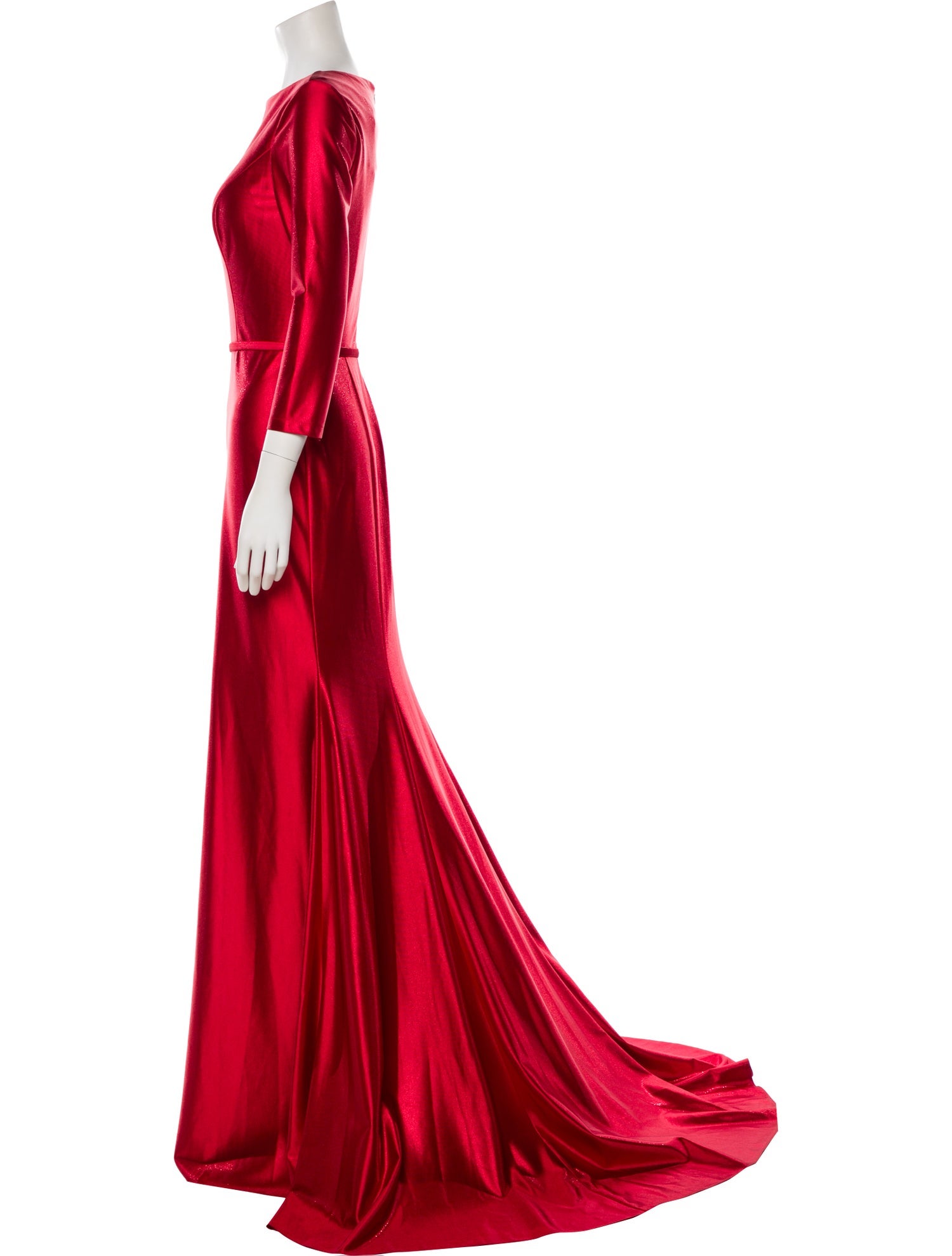 Terani Couture Bateau Neckline Long Dress