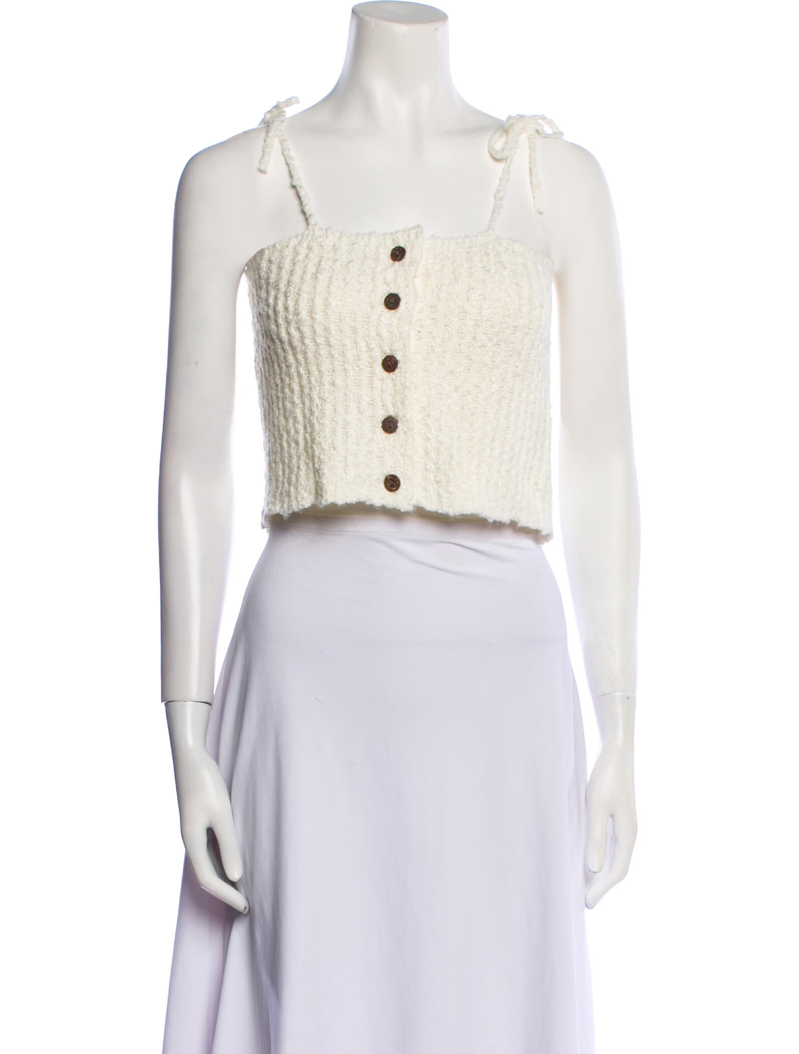 Trois Square Neckline Sleeveless Crop Top w/ Tags