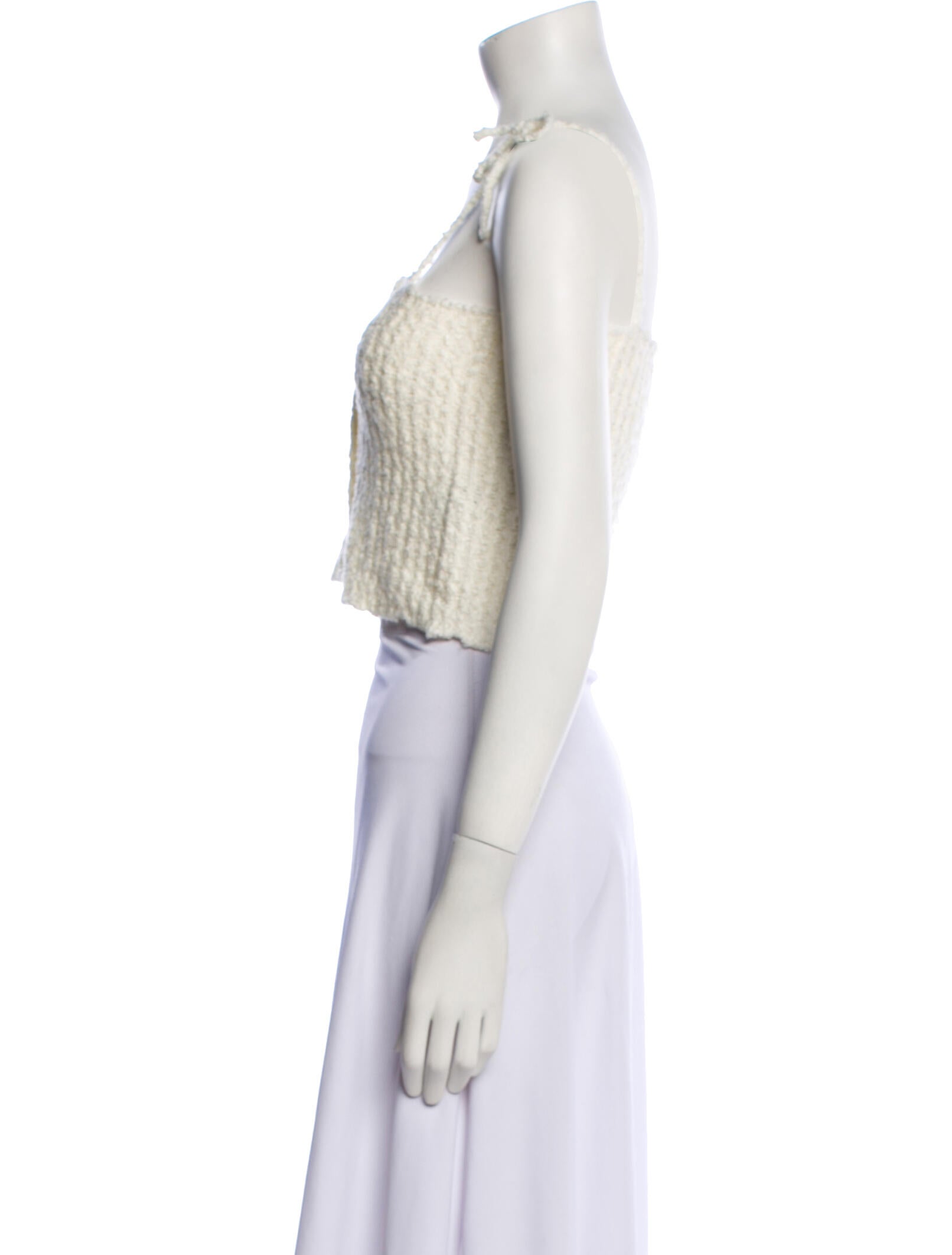 Trois Square Neckline Sleeveless Crop Top w/ Tags