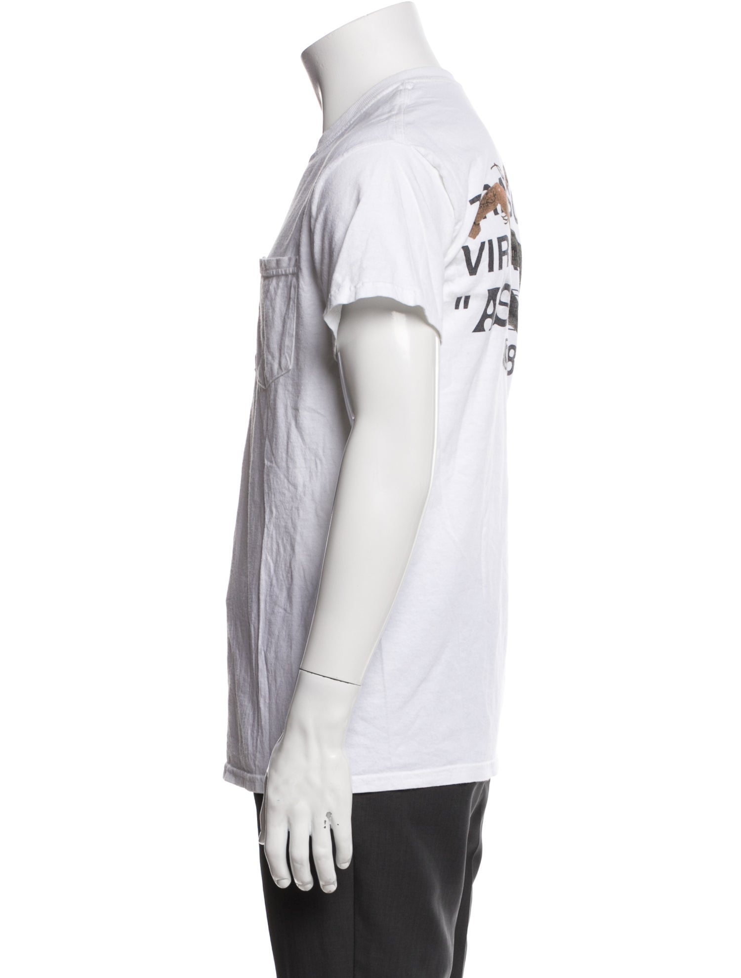 Travis Scott X Virgil Abloh Graphic Print Crew Neck T-Shirt