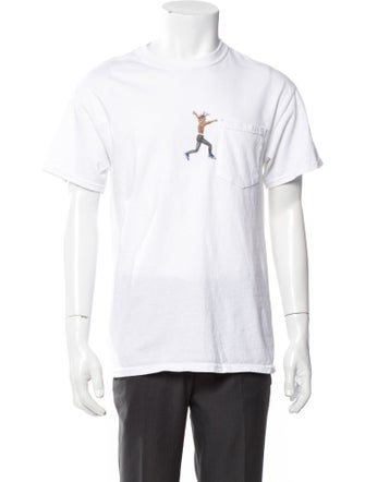 Travis Scott X Virgil Abloh Graphic Print Crew Neck T-Shirt