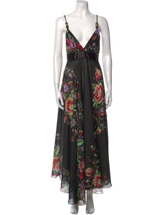 Tricia Fix Floral Print Long Dress