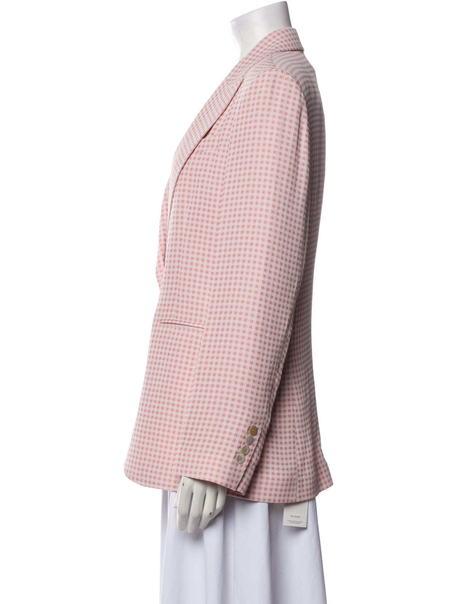 True Royal Plaid Print Blazer