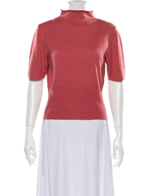TSE Cashmere Mock Neck Top Pink
