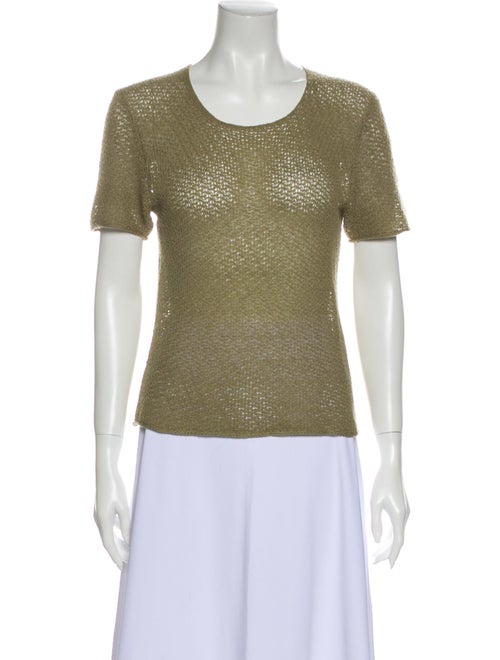 TSE Scoop Neck Sweater Green