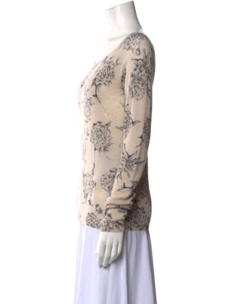 TSE Cashmere Floral Print Sweater