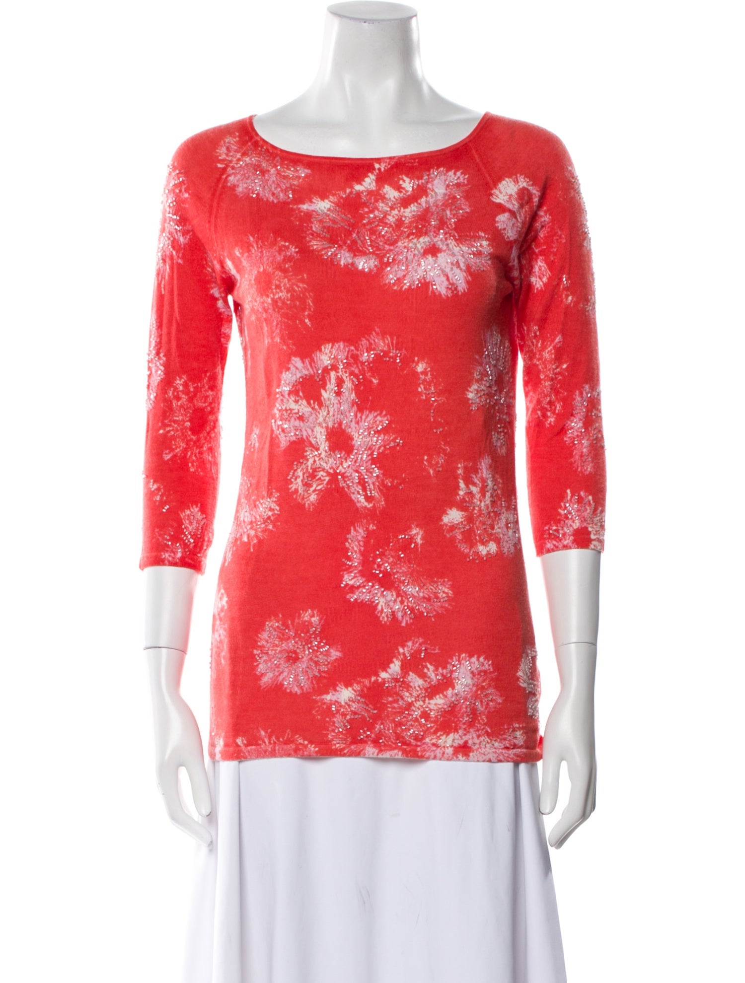 TSE Cashmere Printed Sweater