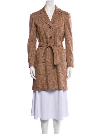 TSE Cashmere Tweed Pattern Trench Coat